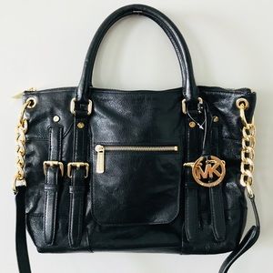 NWT Michael Kors Satchel | Black Leather